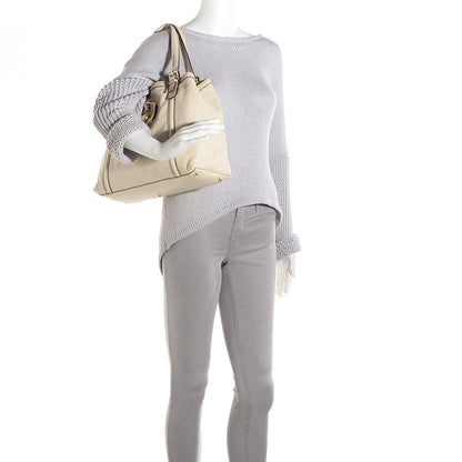 Gucci Leather Web Medium Britt Tote Off White 2 of 7