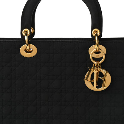 Christian Dior Nylon Cannage Large Lady Dior Black 8 of 10