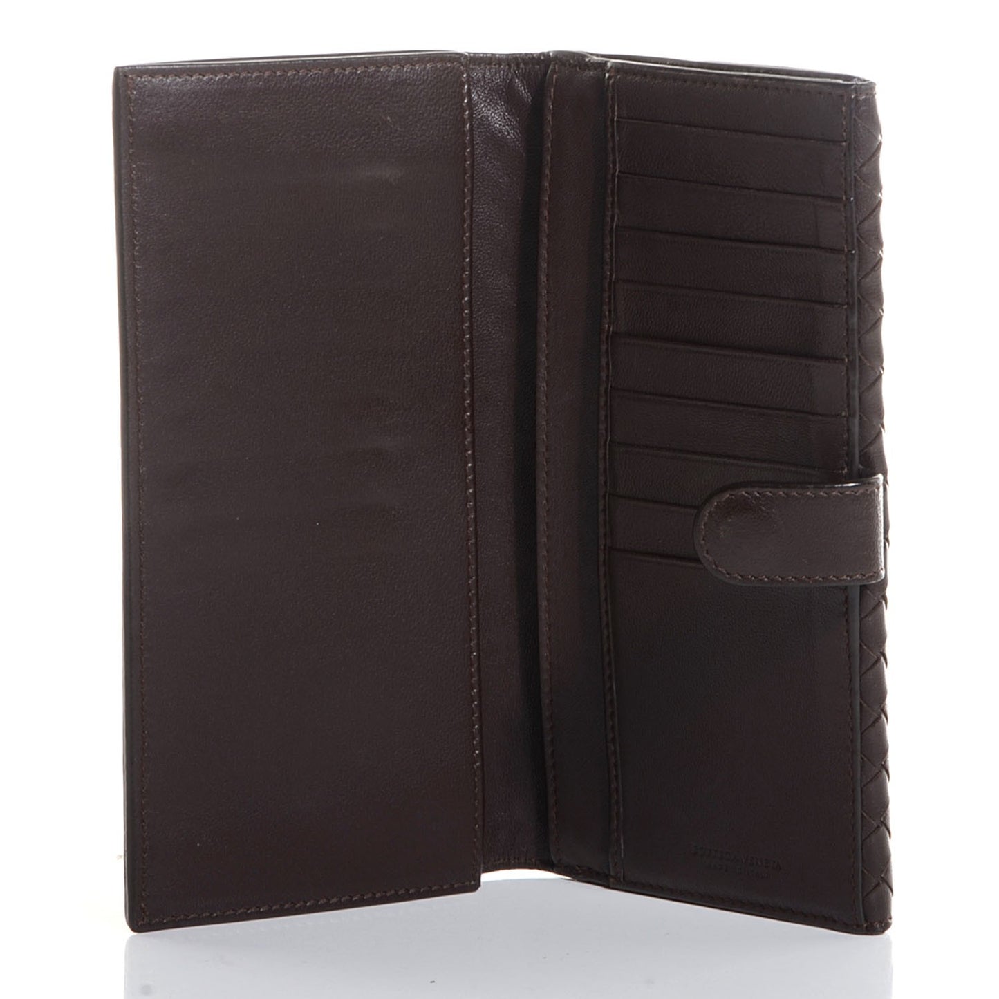 Nappa Intrecciato Continental Wallet Ebano
