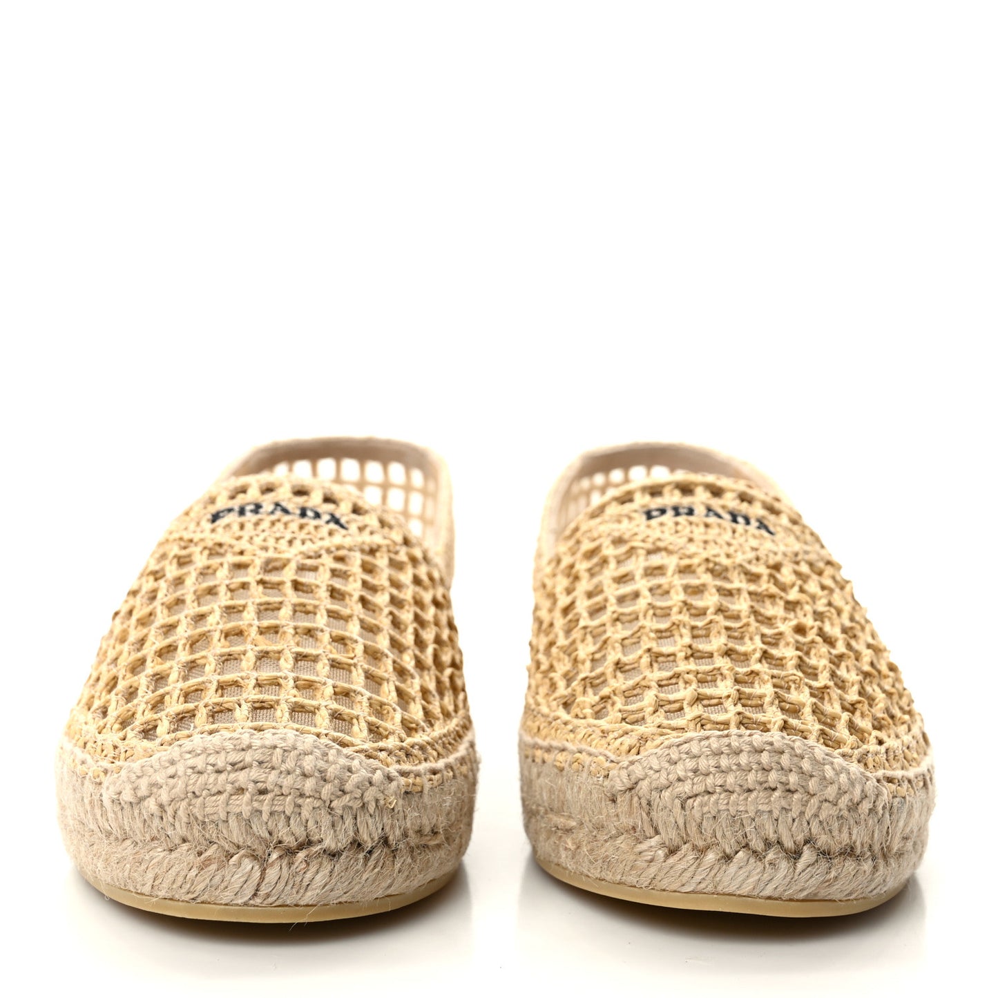 Raffia Triangle Logo Crochet 20mm Espadrilles 40 Naturale