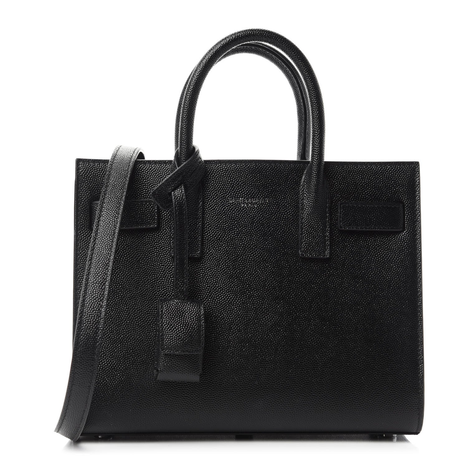 Saint Laurent Grained Calfskin Nano Sac De Jour Black 1 of 10
