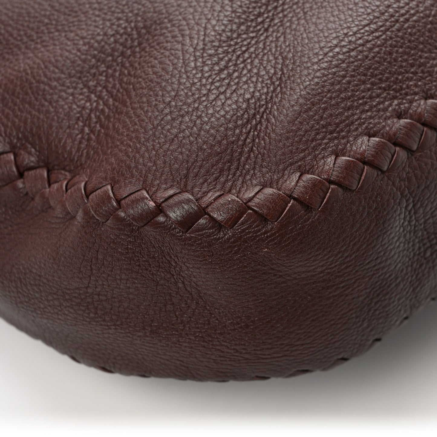 Washed Cervo Deerskin Large Hobo Truffle