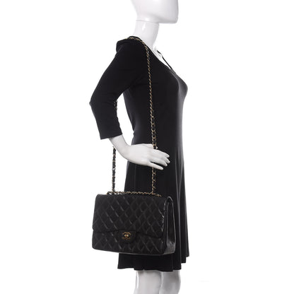 Chanel Lambskin Quilted Jumbo Single Flap Black 2 of 15