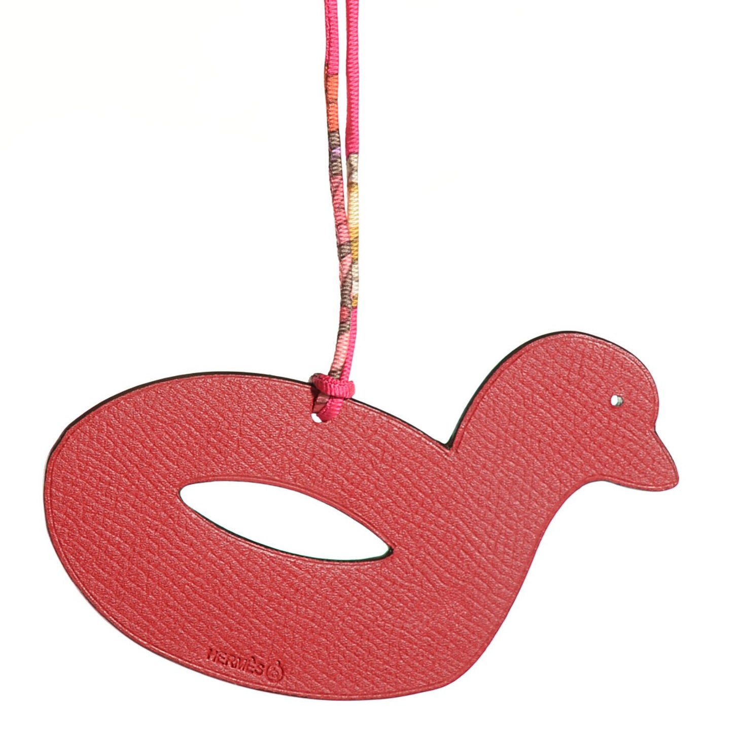Togo Epsom Petit H Duck Bag Charm PM Bleu Atoll Rouge Garance