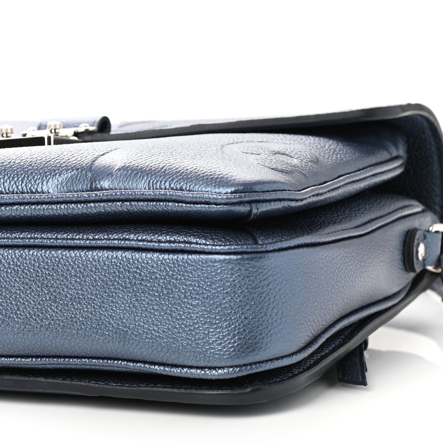 Metallic Empreinte Monogram Giant Pochette Metis Navy Nacre