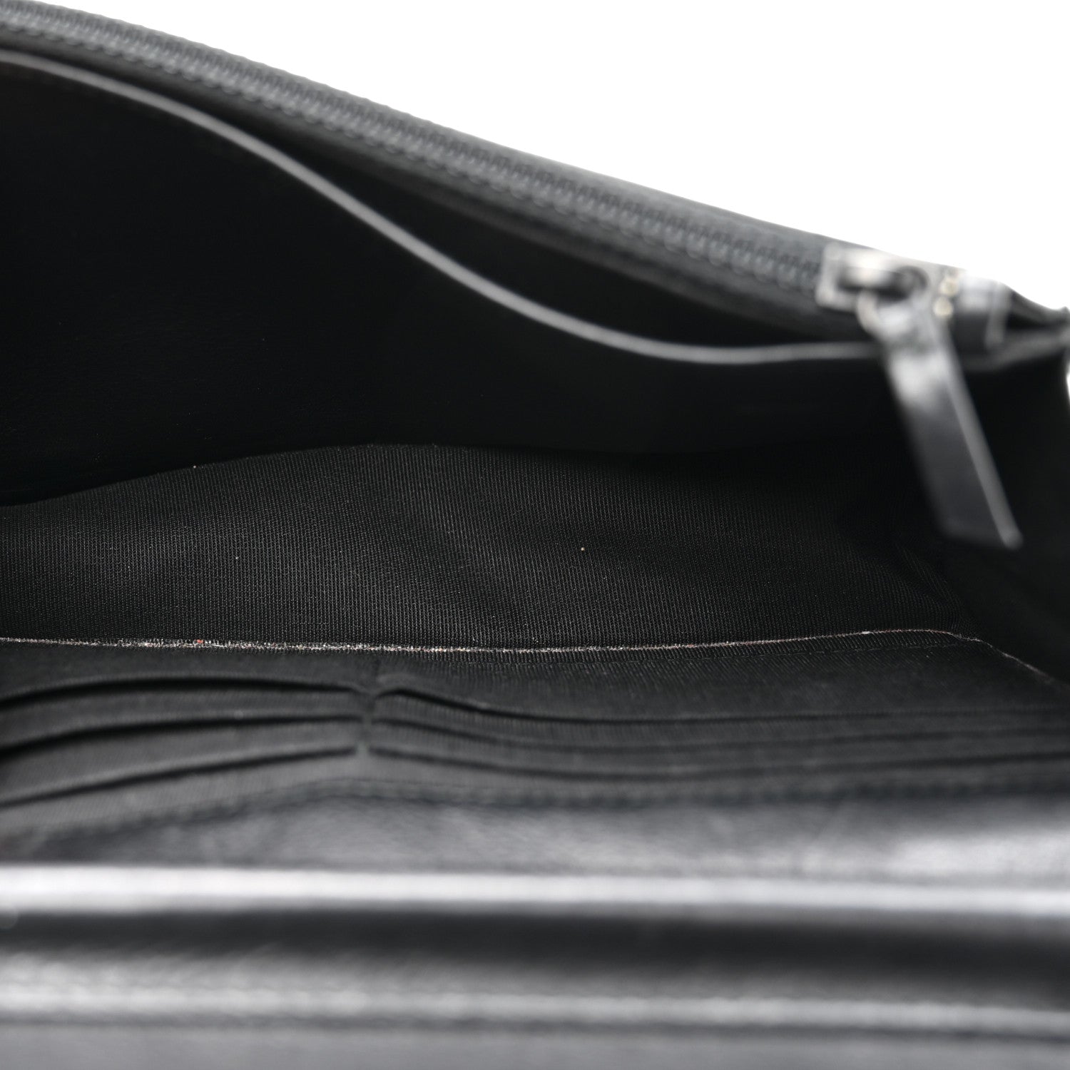 Chanel Crumpled Calfskin Quilted Wallet On Chain WOC Black 5 of 13