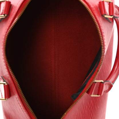 Louis Vuitton Epi Speedy 30 Castillan Red 4 of 9