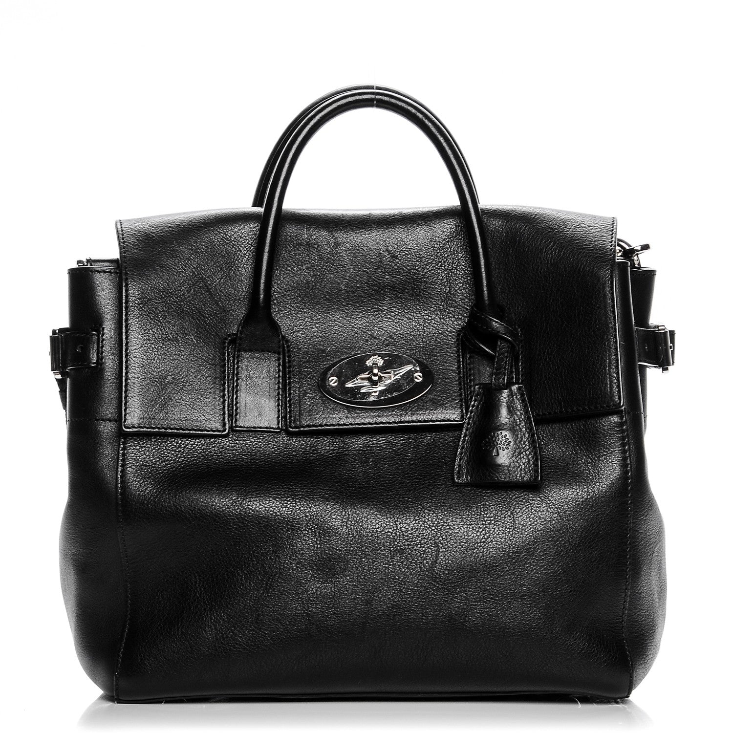 Mulberry Natural Leather Cara Delevingne Convertible Satchel Black 1 of 10