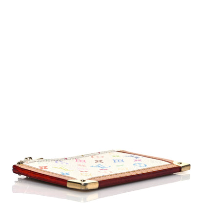 Louis Vuitton Monogram Multicolor Key Pouch White 4 of 7