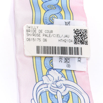 Hermes Silk Bride De Cour Twilly Rose Pale Ciel 4 of 4