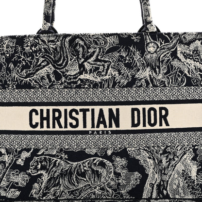 Christian Dior Canvas Embroidered Medium Dioriviera Toile De Jouy Reverse Book Tote Blue 7 of 9