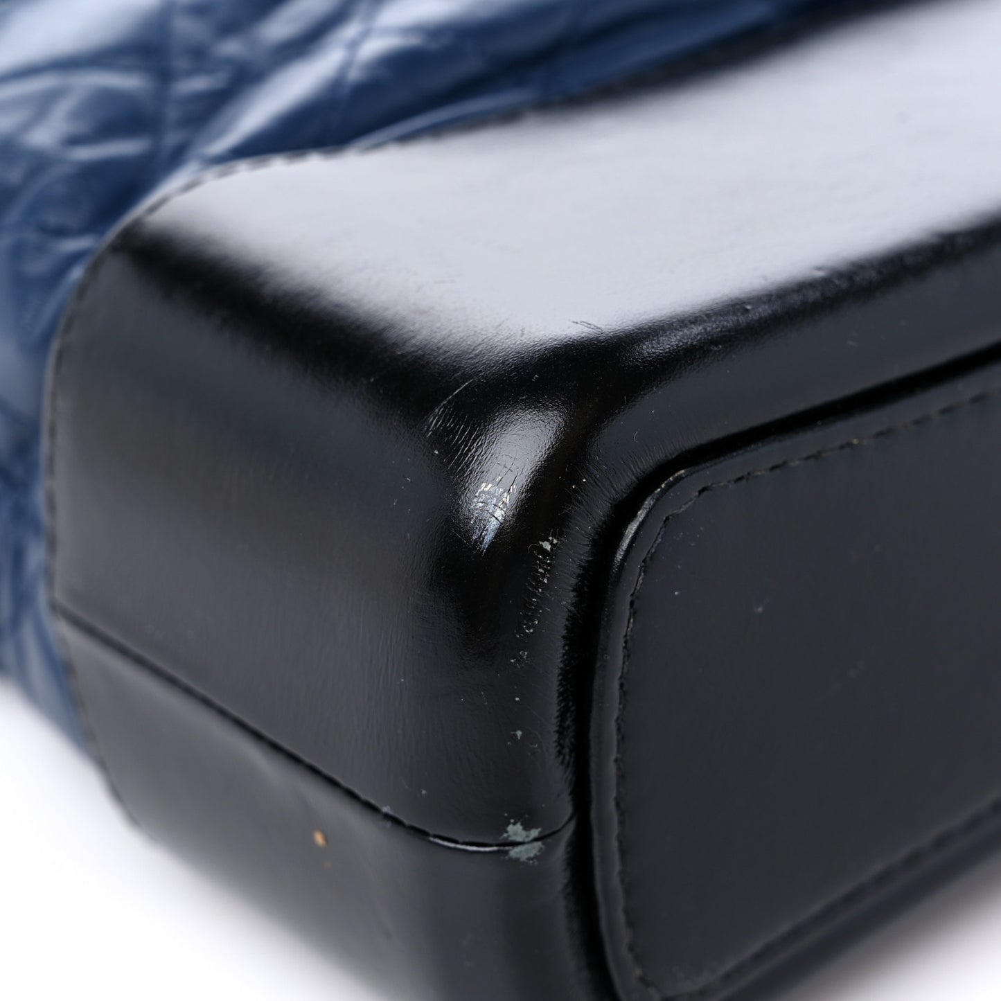 Aged Calfskin Quilted Large Gabrielle Hobo Navy Black