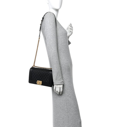 Chanel Caviar Quilted Medium Boy Flap Black 2 of 10