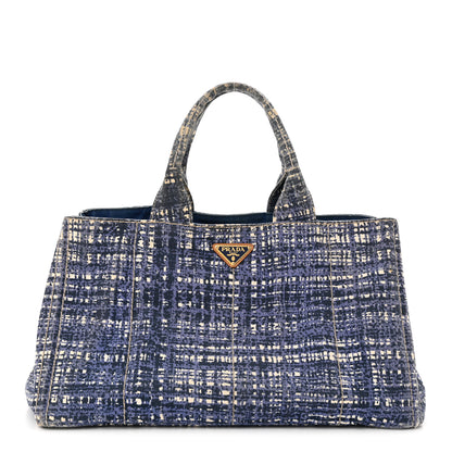 Prada Canapa Tote Blue White 1 of 17