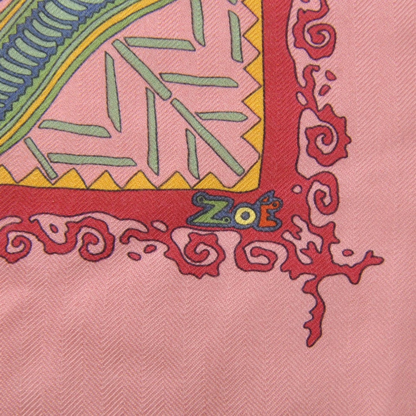 Cashmere Silk Legende Kuna Peuple de Panama Scarf 90