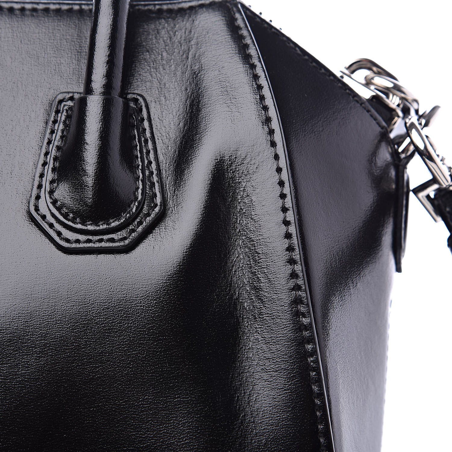 Givenchy Shiny Lord Calfskin Mini Antigona Black 11 of 12