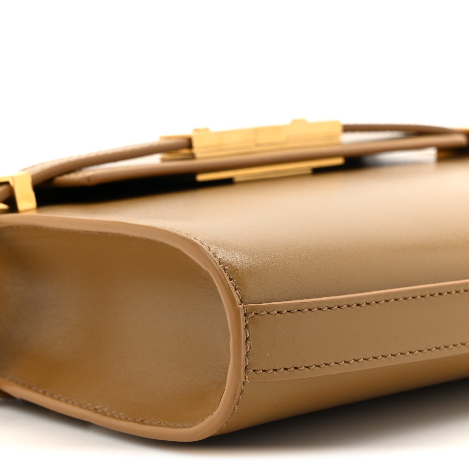 Saint Laurent Smooth Calfskin Mini Manhattan Shoulder Bag Natural