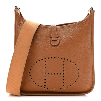 Hermes Taurillon Clemence Evelyne II PM Gold 1 of 13