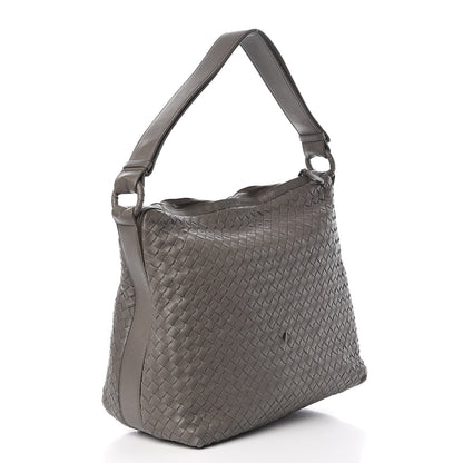 Bottega Veneta Nappa Intrecciato Pyramid Hobo Light Grey 3 of 11