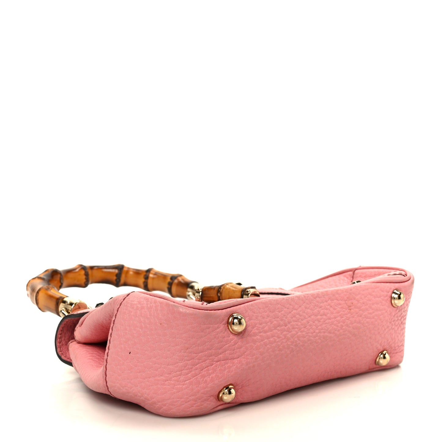 Calfskin Bamboo Top Handle Bag Pink