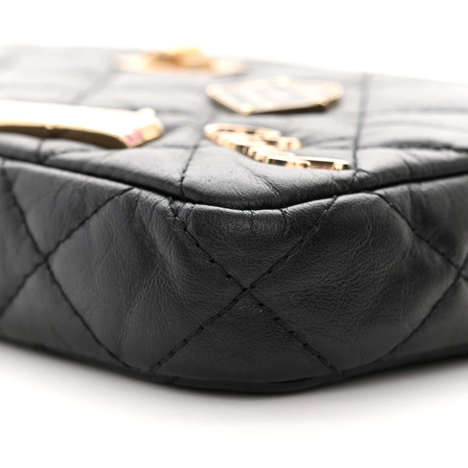 Chanel Aged Calfskin Lucky Charms 2.55 Reissue Small Clutch With Chain Black 12 of 13