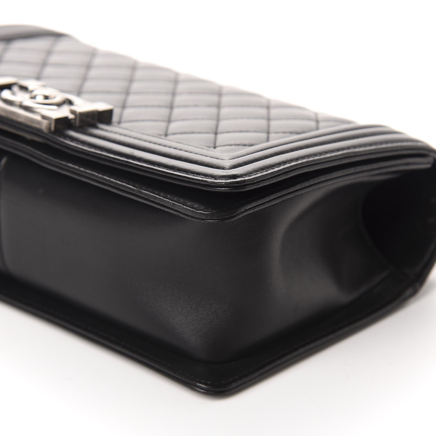 Chanel Lambskin Quilted Medium Boy Flap Black 7 of 11