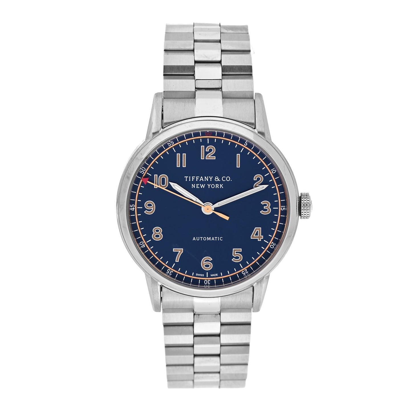 Stainless Steel 34mm CT60 3-Hand Automatic Watch Blue