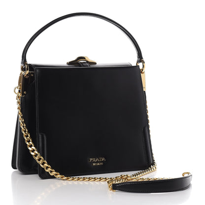 Prada City Calfskin Belle Top Handle Bag Black 4 of 11