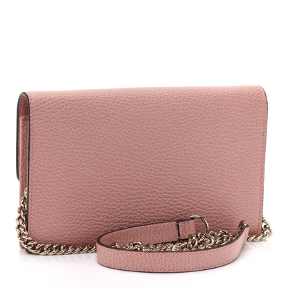 Gucci Dollar Calfskin Interlocking G Chain Wallet Soft Pink 3 of 10