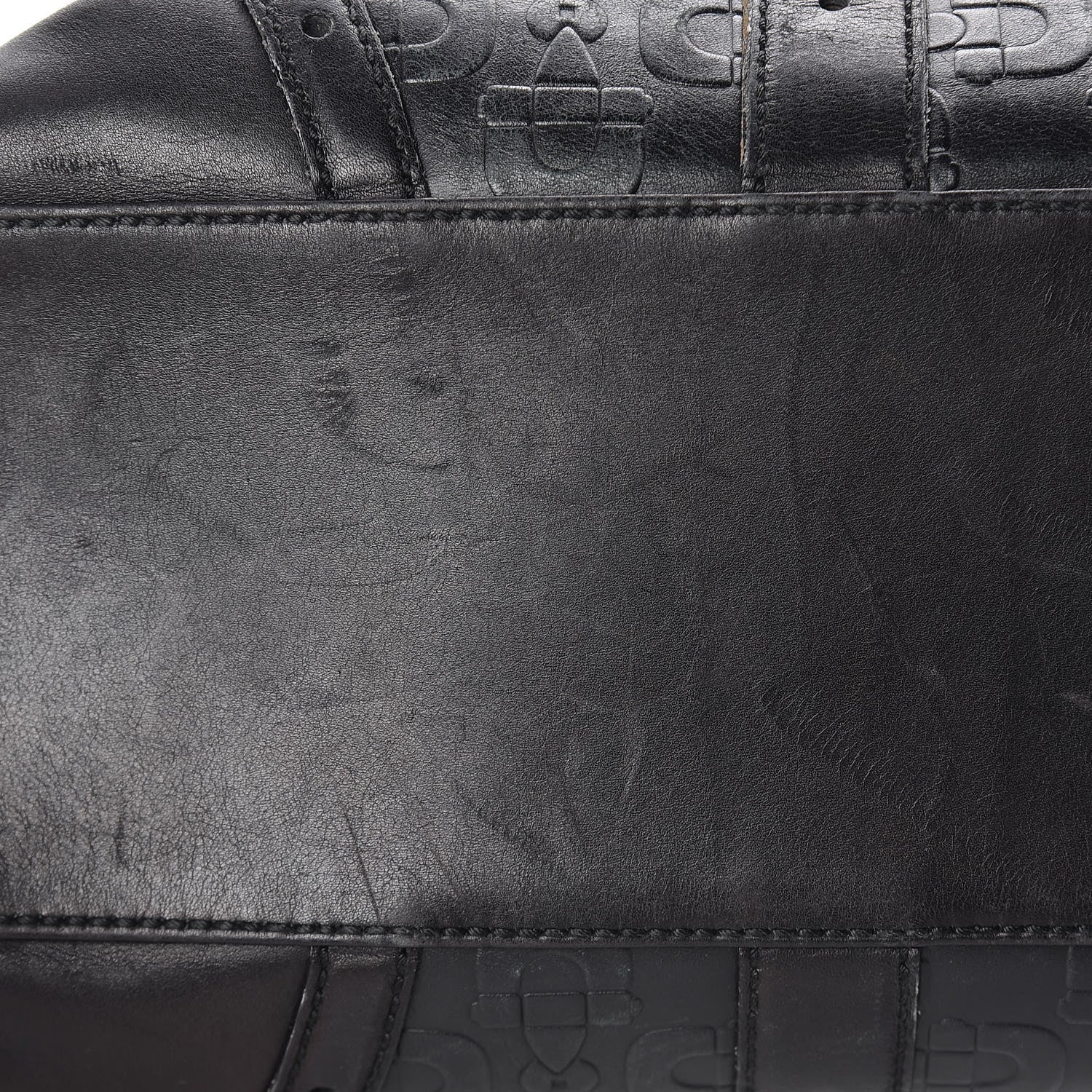 Gucci Calfskin Horsebit Embossed Large Glam Shoulder Bag Black 15 of 24
