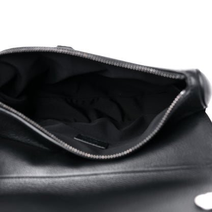 Christian Dior X SHAWN STUSSY Grained Calfskin Saddle Bag Black 5 of 9