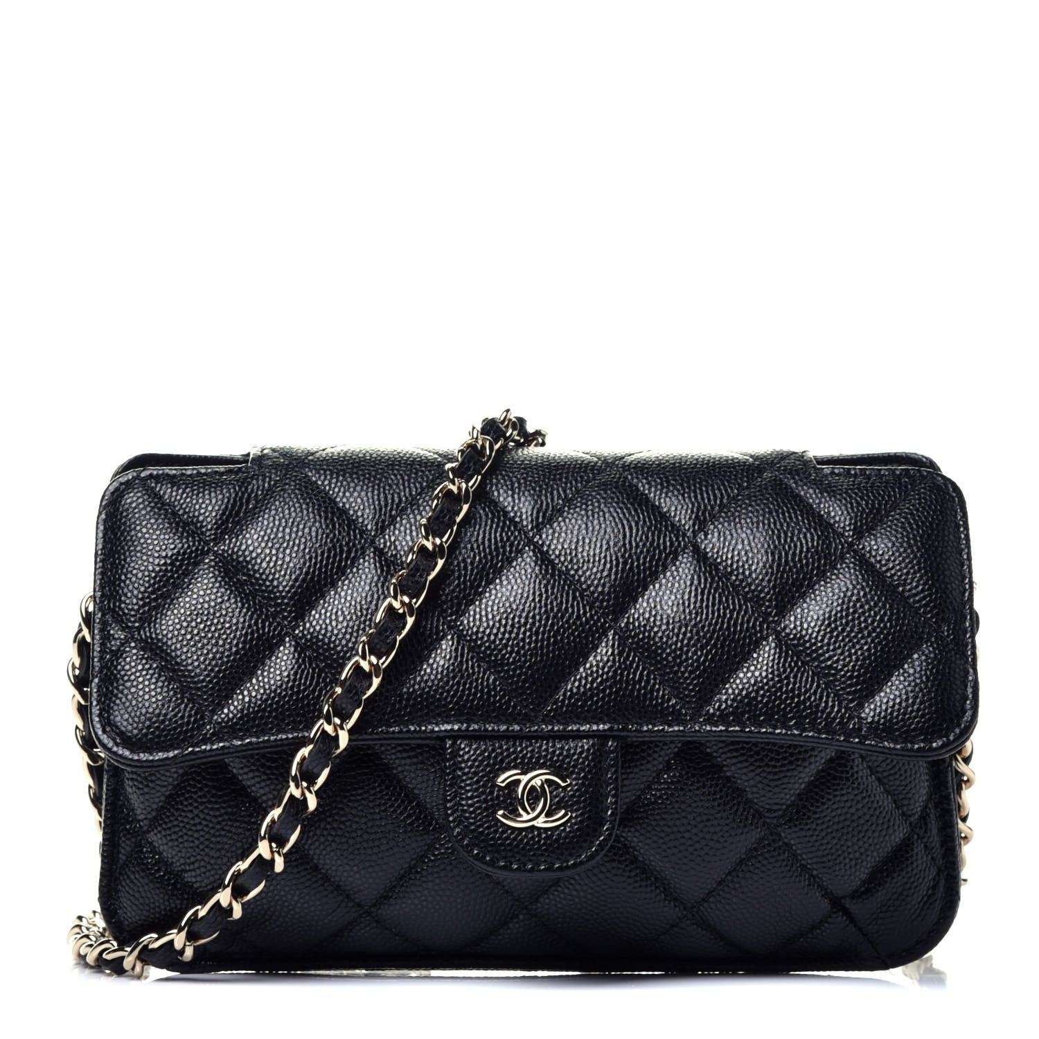 Chanel Caviar Fabric Graffiti Foldable Tote Bag With Chain Black Multicolor 1 of 17