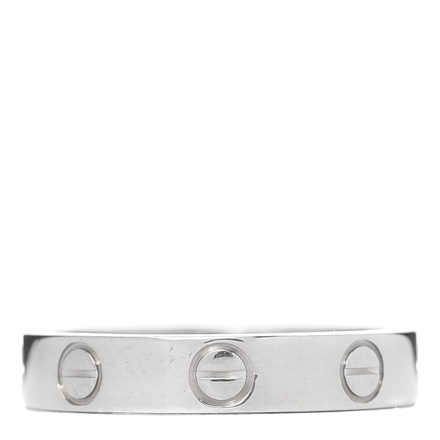 18K White Gold 3.5mm LOVE Wedding Band Ring 49 4.75