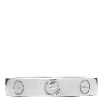Cartier 18K White Gold 3.5mm LOVE Wedding Band Ring 49 4.75 1 of 5