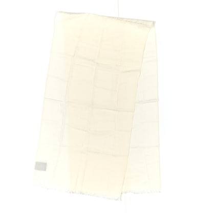 Gucci Wool Silk GG Monogram GGNat Fringe Scarf White 3 of 8