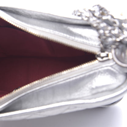 Chanel Metallic Aged Calfskin Quilted Small Gabrielle Hobo Silver 5 of 11