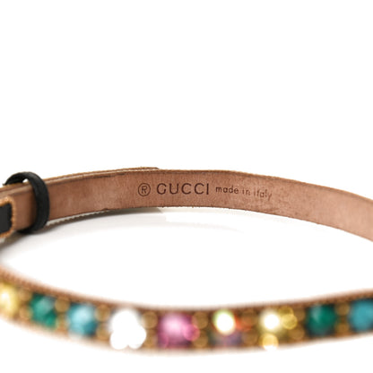 Gucci Calfskin Crystal Embellished Double G Choker Necklace Multicolor 3 of 6