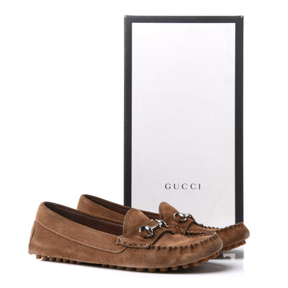 Gucci Suede Womens Horsebit Driver Loafer 36 Brown 10 of 10