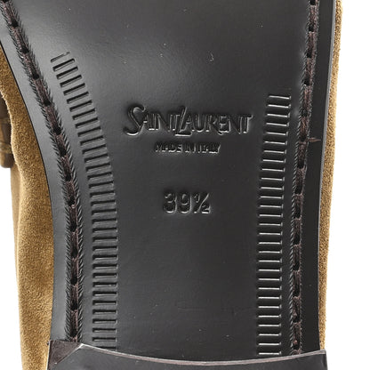 Saint Laurent Suede Le Loafer 15 Penny Slippers 39.5 Cuoio 7 of 9