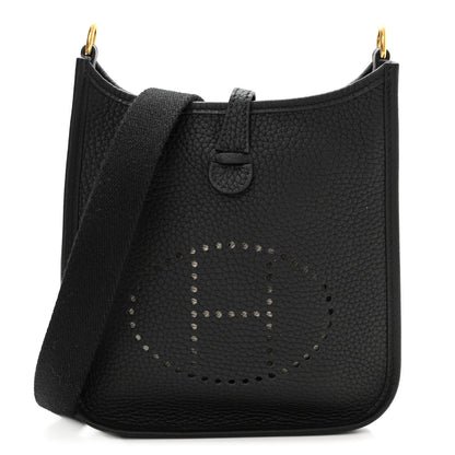 Hermes Taurillon Clemence Evelyne TPM Black 1 of 10