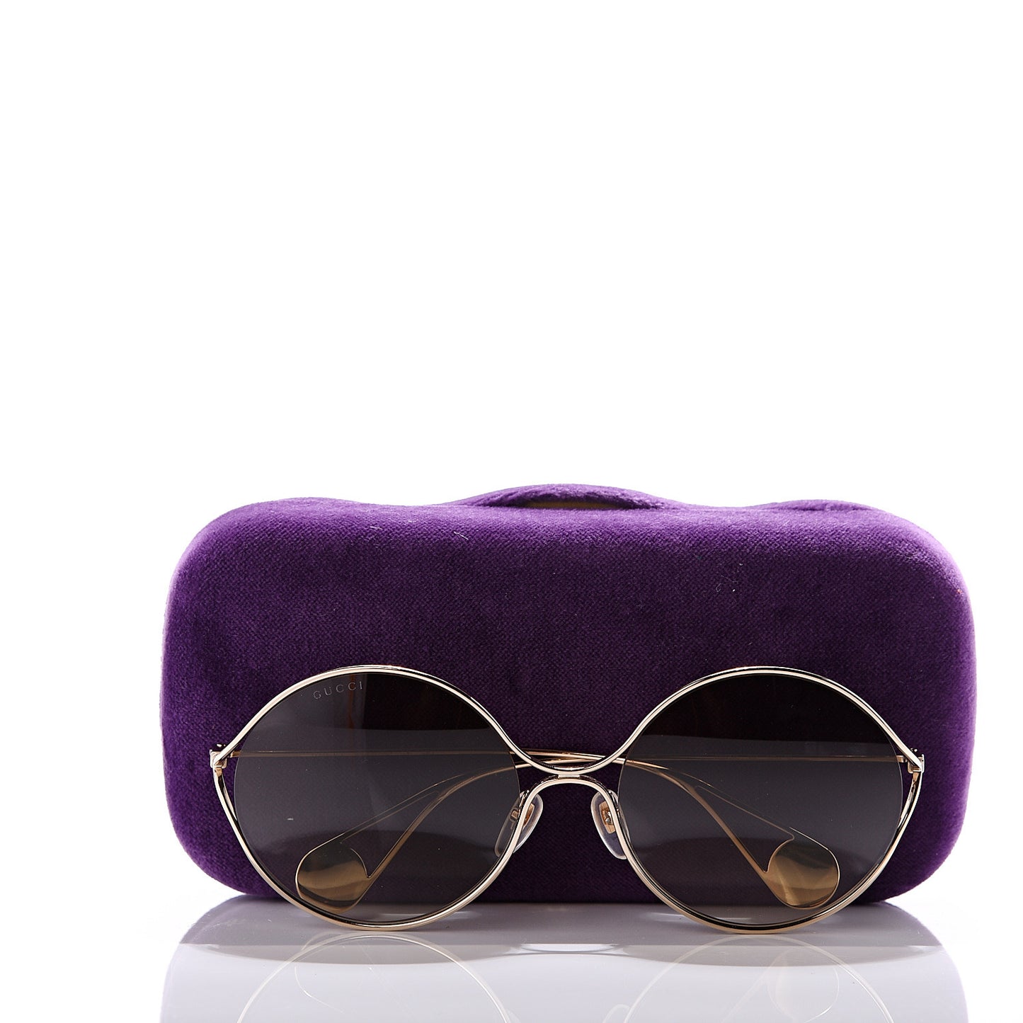 Round Pearl Tip Sunglasses GG0253S Gold