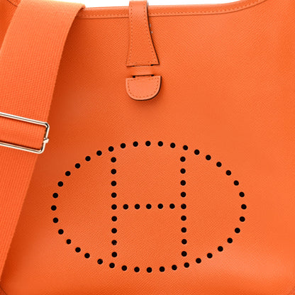 Hermes Epsom Evelyne III PM Orange 8 of 11