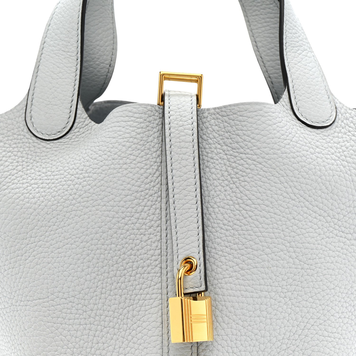 Hermes Taurillon Clemence Picotin Lock 18 PM Bleu Pale 8 of 11