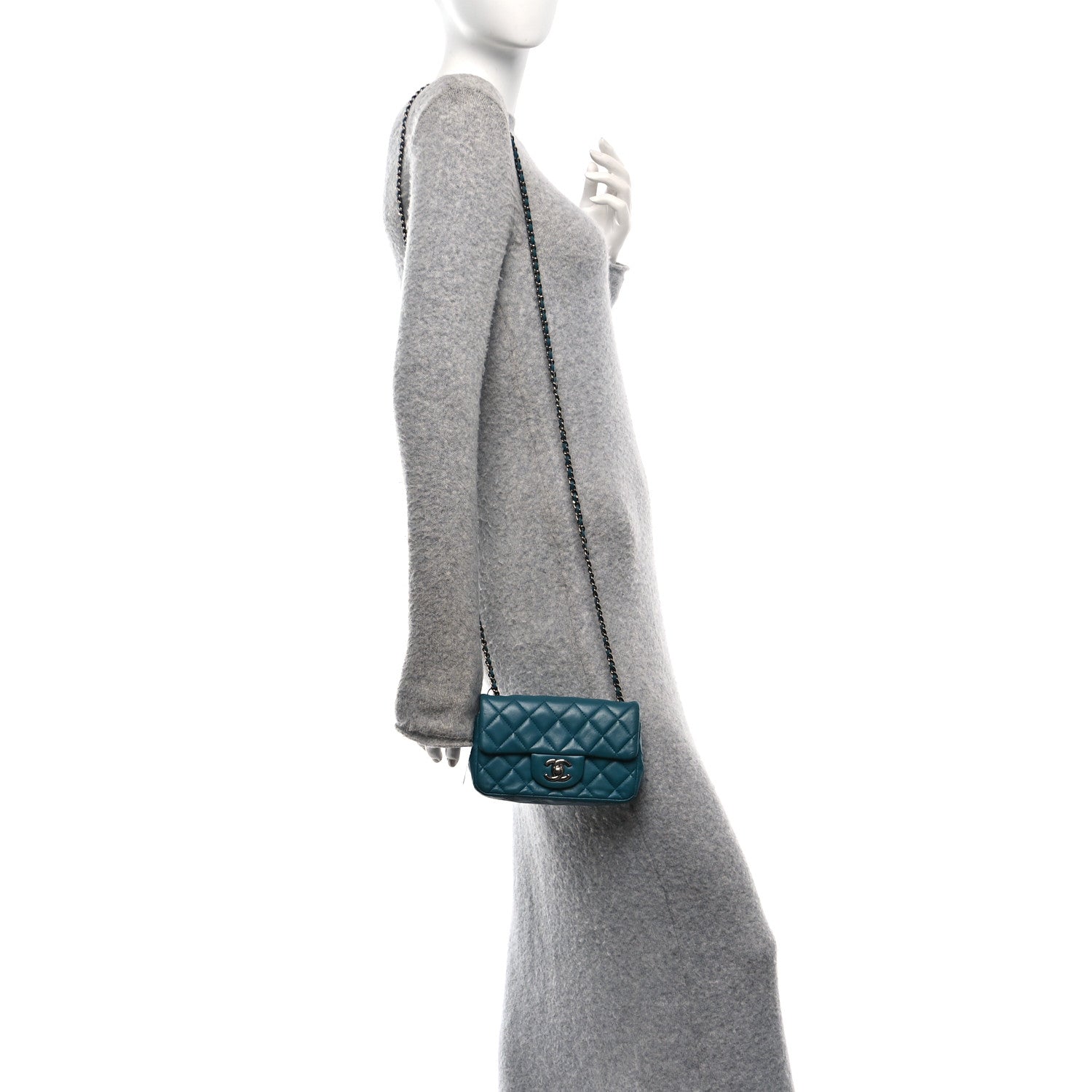 Chanel Lambskin Quilted Extra Mini Rectangular Flap 2 of 12