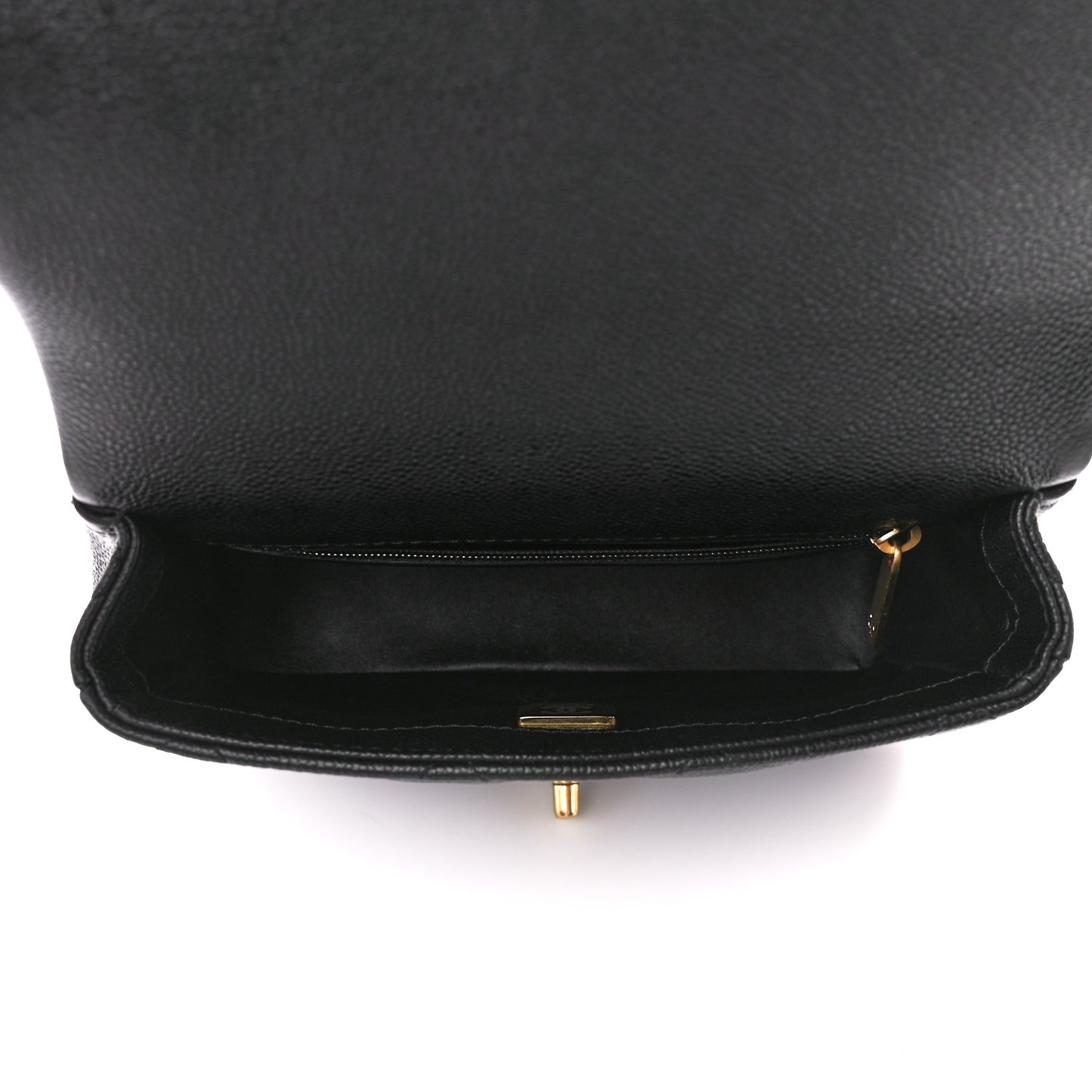 Caviar Quilted Mini Sweetheart Flap Black