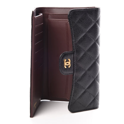 Chanel Caviar Quilted Long Flap Wallet Black 5 of 9