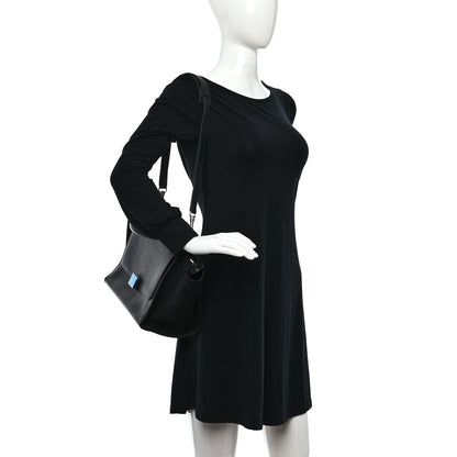 Celine Drummed Calfskin Suede Small Trapeze Black 2 of 9