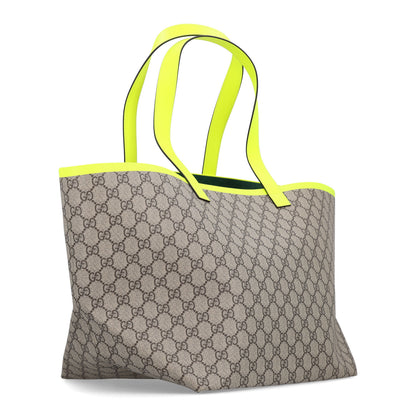 Gucci GG Supreme Monogram Totissima Shopping Tote Ebony Beige Yellow 4 of 10