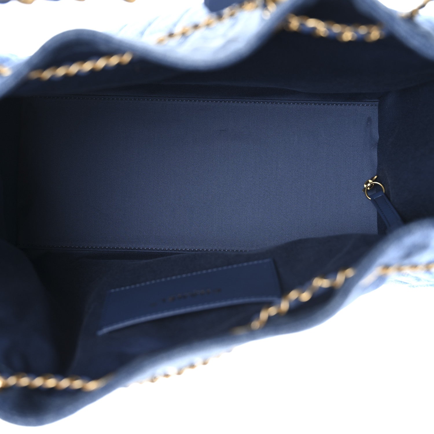 Chanel Washed Denim Quilted Medium Chanel 25 Handbag Blue 6 of 11