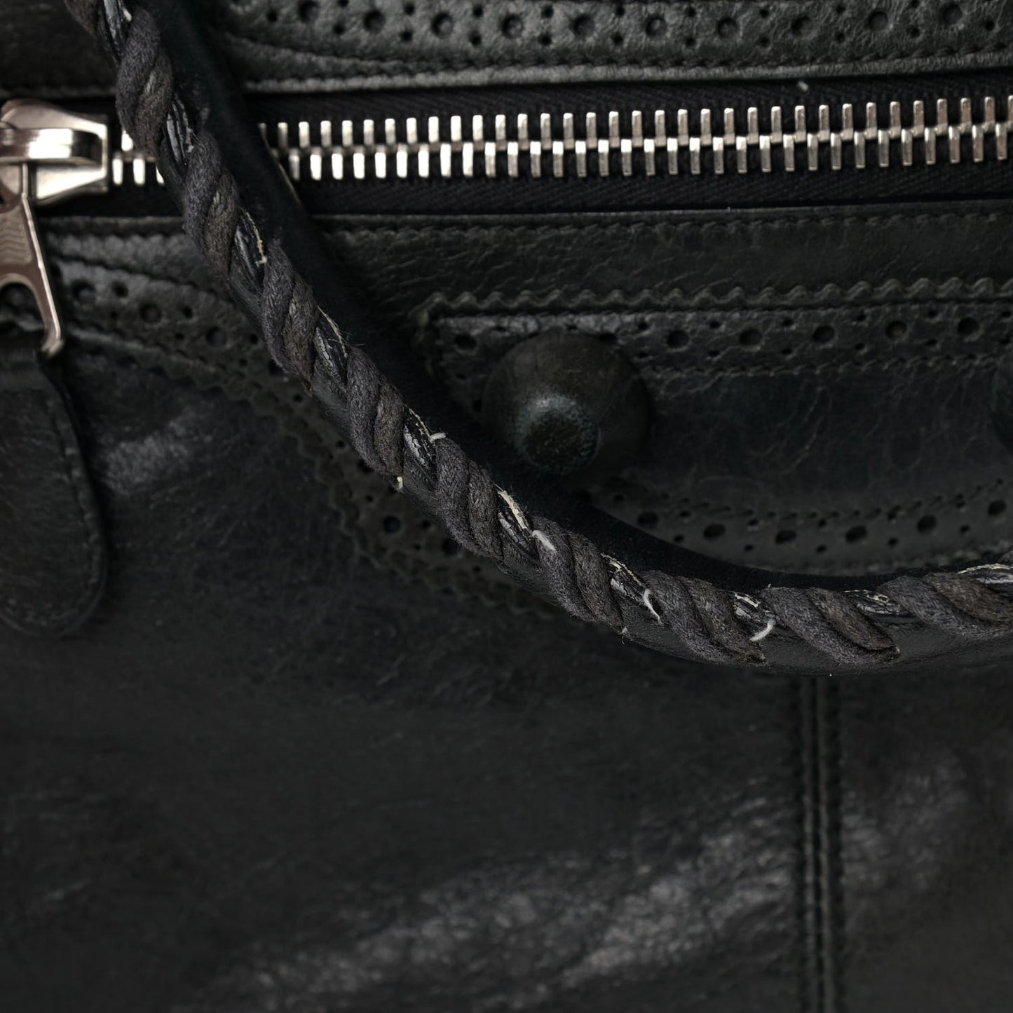Agneau Giant Brogues Hardware Weekender Black
